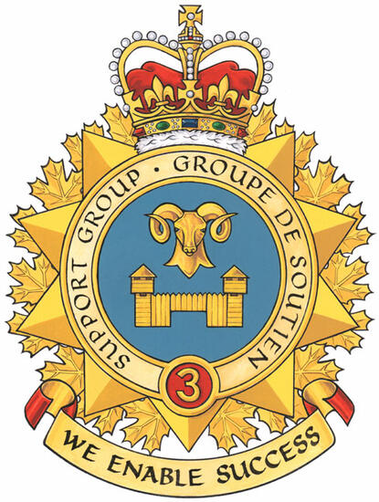 Insigne du Groupe de soutien de la 3e Division du Canada