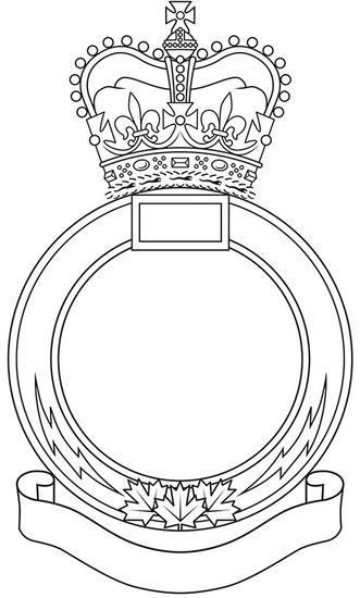 Encadrement d'insigne pour les escadrons des communications des Forces armées canadiennes