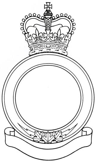 Encadrement d'insigne pour les centres d’informatique et troupes de poseurs de lignes des Forces armées canadiennes