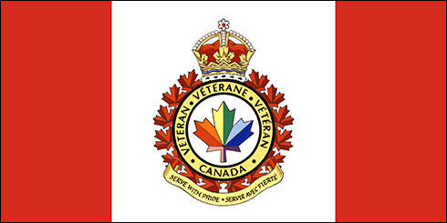 Drapeau de Vétérans Arc-en-ciel du Canada