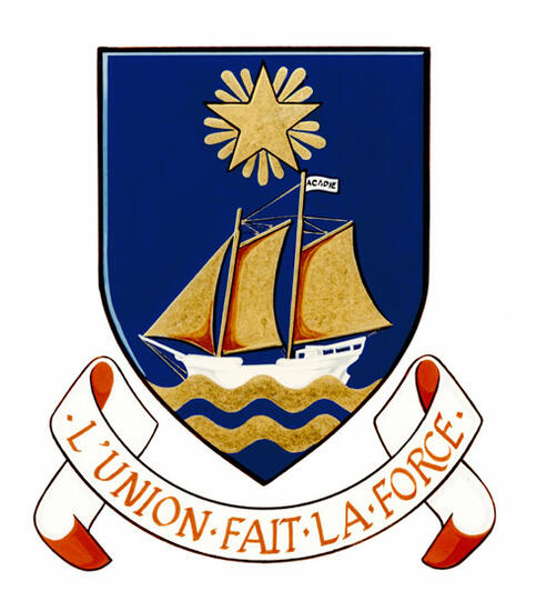 Arms of the Société nationale de l'Acadie