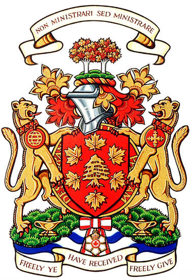 Arms of Helen Kathleen Mussallem