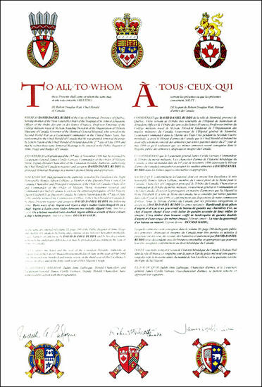 Arms of David Daniel Ruddy