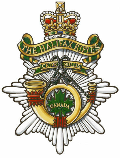 Badge of The Halifax Rifles (RCAC)