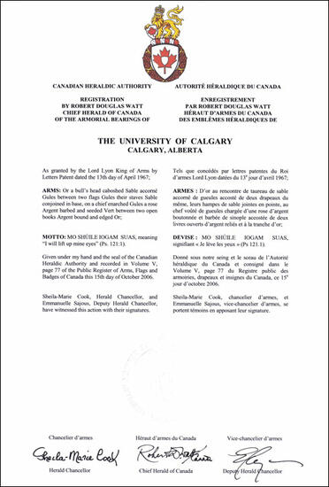 Arms of The University of Calgary