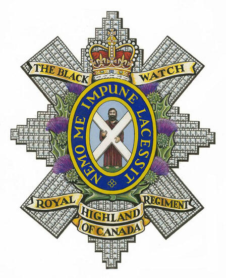 Insigne de The Black Watch (Royal Highland Regiment) of Canada