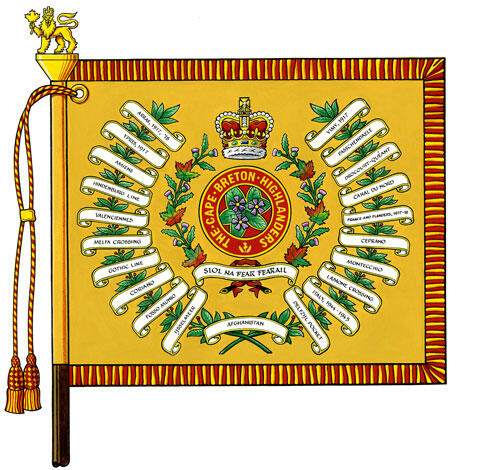 Drapeau régimentaire de The Cape Breton Highlanders
