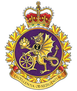 Read more about this emblem in the Public Register. Canadian Forces Material Support Group Badge